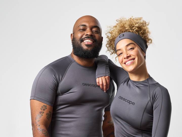 Two Members in the grey Aerwear compression bodysuit ARC provides.